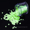 Matte Glitter Flake 2.5MM Herzform-Paillette fluoreszierendes Glitterpulver